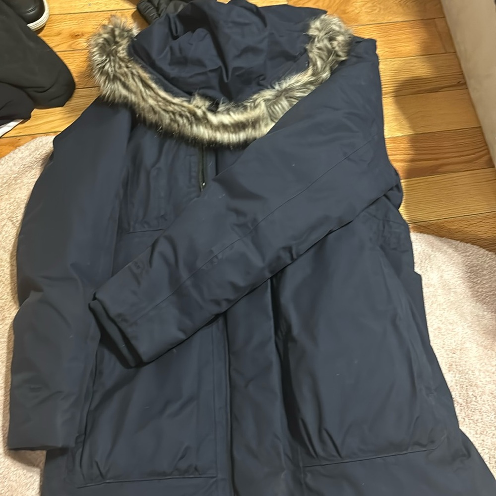 North face full length jacket women's with fur hood